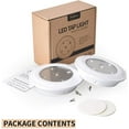 thumbnail image 7 of Techbee LED Tap Lights Wireless Floodlight Under Cabinet Lights, White (2 Count), 7 of 7