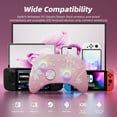 thumbnail image 4 of Wireless Switch Pro Controller Pink, Mytrix Switch Remote for Nintendo Switch/PC/IOS/Android/Steam, with Headphones Jack, Programmable, LED Light, Turbo, Wake-up, Vibration, 4 of 8