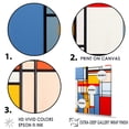 thumbnail image 3 of Designart "Harmonious Pastel Geometric Blend I" Landscape Sunset Floater Framed Wall Art Prints, 3 of 5