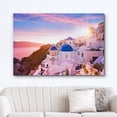 thumbnail image 2 of wall26 Canvas Print Wall Art Vibrant Sunset Pastel Santorini Greece Nature Wilderness Photography Realism Rustic Scenic Landscape Earth Panorama Colorful for Living Room, Bedroom, Office - 12"x1, 2 of 5