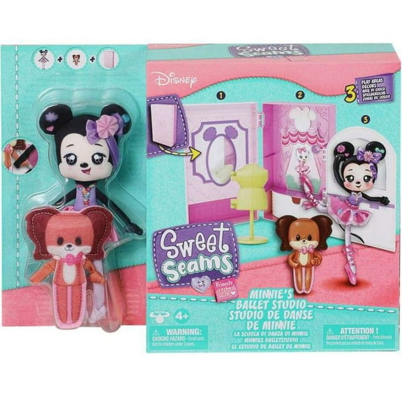 Sweet Seams 6" Soft Rag Doll Deluxe Pack Minnie Mouse & Fifi Ballet Studio