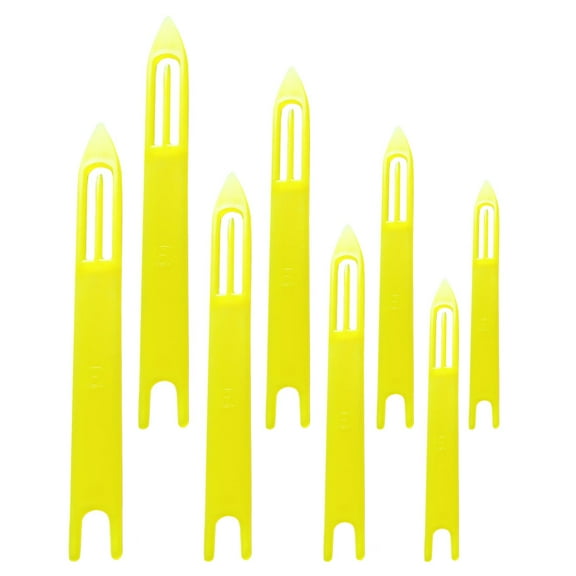 BESTOYARD 8pcs Fish Net Weave Tool Plastic Yellow for Fishing Enthusiasts