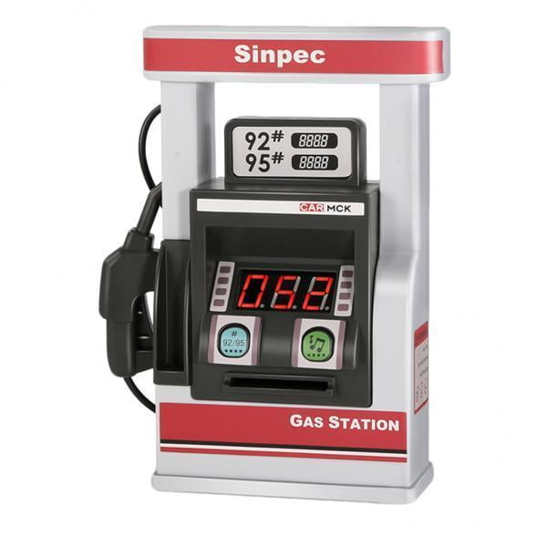 2 juegos de plástico de simulación de estación de servicio de gas, con luces y sonidos, juguetes de simulación para niños y niñas Hugo Juego de gasolinera