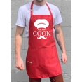 thumbnail image 2 of ApronMen, BBQ Apron For Men - Real Men Cook - 100% Cotton Funny Cooking Aprons For Men with Pockets - Red Color, 2 of 5