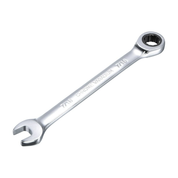 Llave de combinación de trinquete de 7/16" de Unique Bargains, herramientas de spanner de 72 dientes y 12 puntos, Cr-V