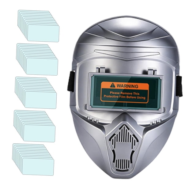 Fengbin Welding Helmet Face Cover Multipurpose Adjustable Portable Flip up Large View Detachable Welder Face Welding and 50 Protect Film