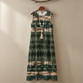 thumbnail image 4 of Xoenoiee Aztec Southwest American Tribal Tie Dye Print Women's Maxi Dresses with Pockets 2026 Summer Spring, Casual Boho Beach Long Sundress, Cotton Linen Sleeveless Tank Dress Vacation Outfits, M, 4 of 7