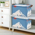 thumbnail image 2 of Yayeee Foldable Storage Basket for Shelves with Handles Waterproof Cloth Bins, Snow Mountain, 2 of 7