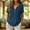 #0146-Navy, variant on Neewe Cotton Linen Button Down Shirt for Women V Neck Plain Blouse Casual Short Sleeve Embroidered Tops