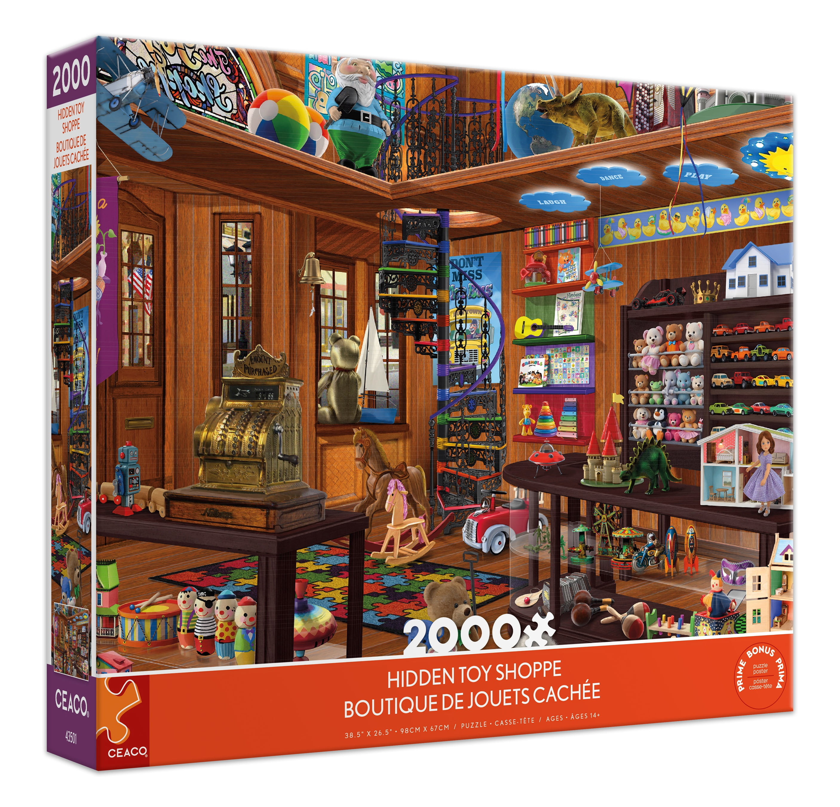 Ceaco Bigelow Hidden Toy Shoppe 2000-Piece Interlocking Jigsaw Puzzle for Adults Ages 14+