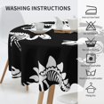 thumbnail image 5 of Printed Table Cloth Round Tablecloths 60 Inch Water Resistant Spill Proof Washable Polyester Tablecloth Minimalism Dinosaur Fossil Decorative Table Cover for Dining Table, Parties,Kitchen, 5 of 6