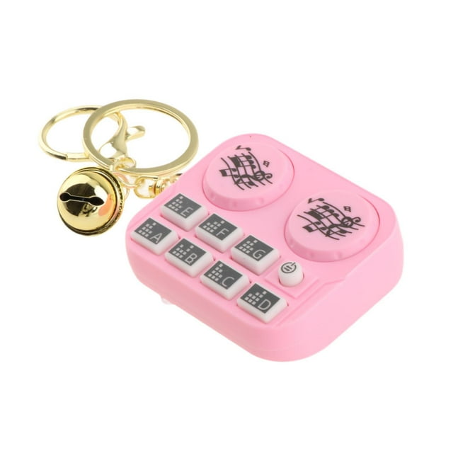 Llaveros de DJ colgantes, decoración colgante, llavero, llavero con luz para bolso. Rosa