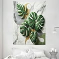 thumbnail image 3 of Ambesonne Monstera Tapestry Wall Hanging, Marble Boho Mid Century, 60"x80", Pale Grey Fern Green, 3 of 3