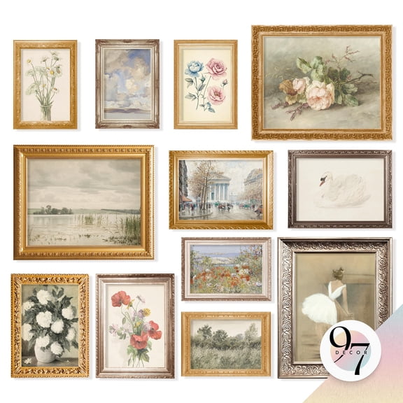 97 Decor French 8x10 Country Vintage Poster Set, 12 Pieces