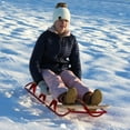 thumbnail image 6 of Open Box Flexible Flyer Metal Runner Steel/Wood 60" Snow Sled for Kids, Red, 6 of 7