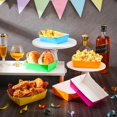 thumbnail image 3 of Bandejas de papel Hoolerry Neon Glow para fiestas, 48 unidades, para aperitivos, 3 of 6