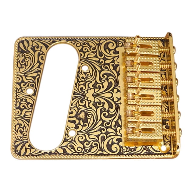 Cuerda de guitarra Yuyangstore 6 Puente de sillín dorado Puente de silla de ruedas