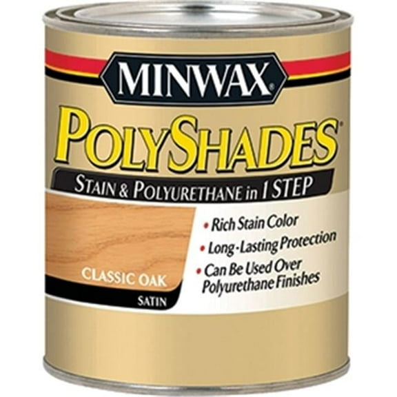 Minwax Polyshades Satin Classic Oak Wood Finish, 1 qt