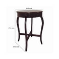 thumbnail image 5 of Saltoro Sherpi Wooden Round Shaped End Table with Flared legs and 1 Drawer, Cherry Brown, 5 of 5