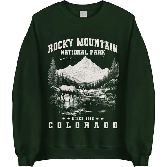 Rocky Mountain National Park Sweatshirt - Rocky Mountain Hiking Sweatshirt, Nature Lover Crewneck