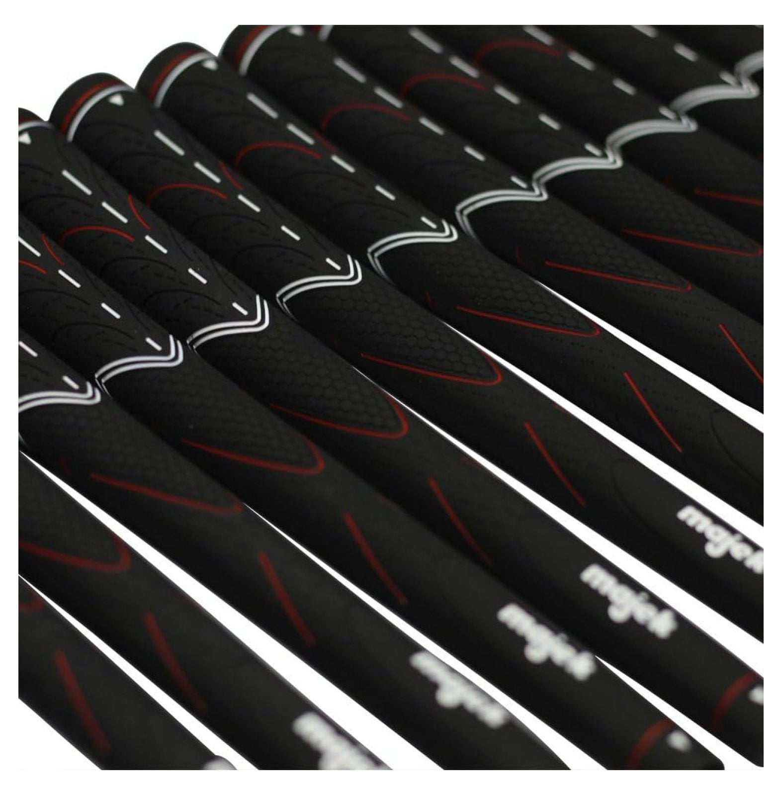 13 Majek Men's Tour Pro Black Midsize Golf Grips