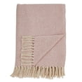 thumbnail image 4 of Saro Lifestyle Cotton Throw Blanket with Diamond Weave Design Pink, 4 of 5