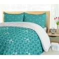 thumbnail image 5 of Ambesonne Turquoise Duvet Cover Sets, Fleur De Lis Pattern, 2-Queen, Teal Almond Green, 5 of 7