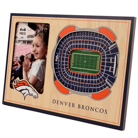 Denver Broncos 3D StadiumViews Picture Frame - Brown - No (Denver Broncos Best Fan Photos)