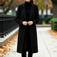 thumbnail image 3 of cocolona Womens Long Coat for Women Fall Winter Long Sleeve Lapel Trench Coat Oversized Elegant Trendy Jacket, 3 of 7