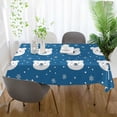 thumbnail image 3 of Yayeee Tablecloths 60" x 90" Rectangle Wrinkle Resistant Party Table Cover, Blue Polar Bear, 3 of 8