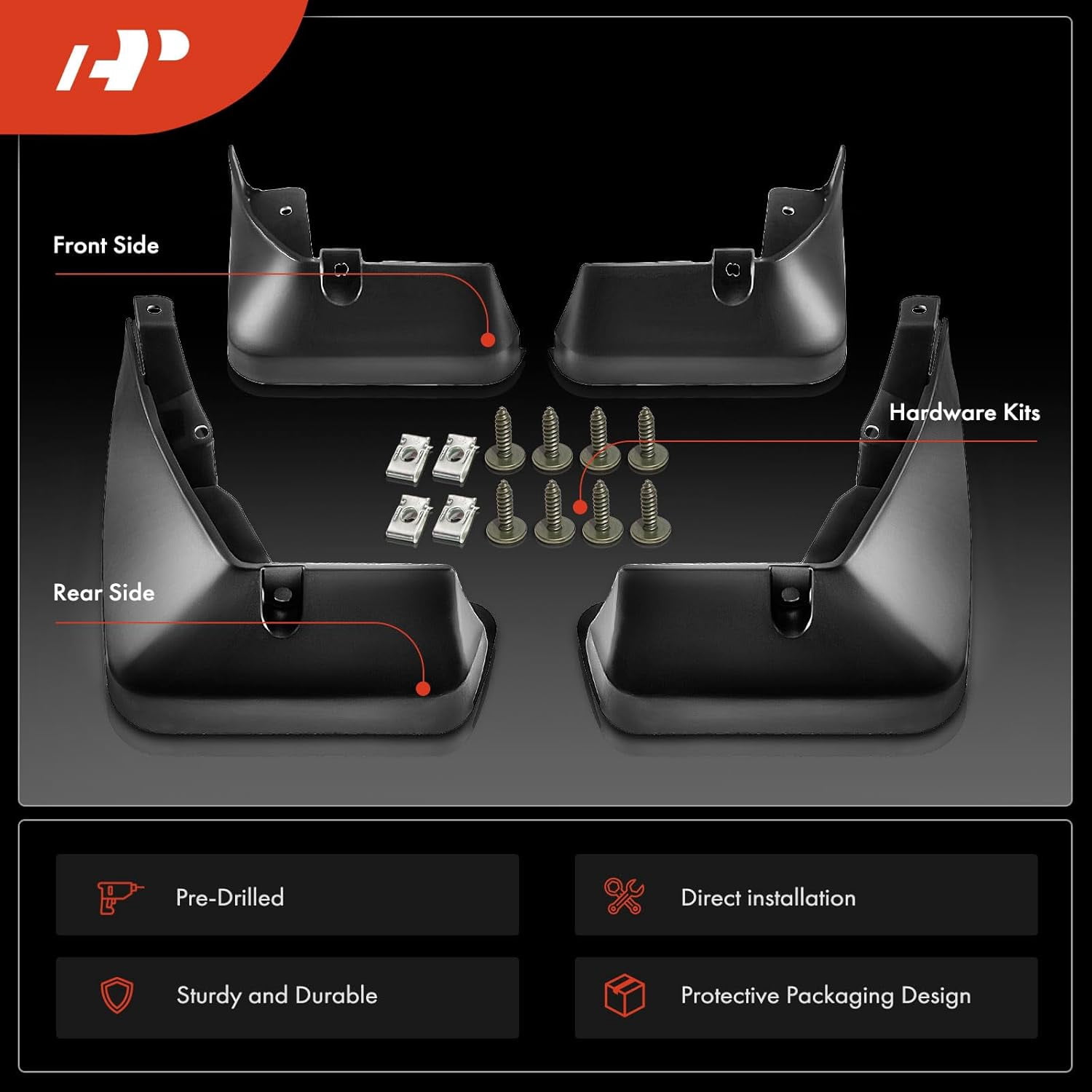 A-Premium Splash Guards Mud Flaps Mud Guards Compatible with Acura RDX Sport Utility 2019 2020 Front and Rear 4-PC