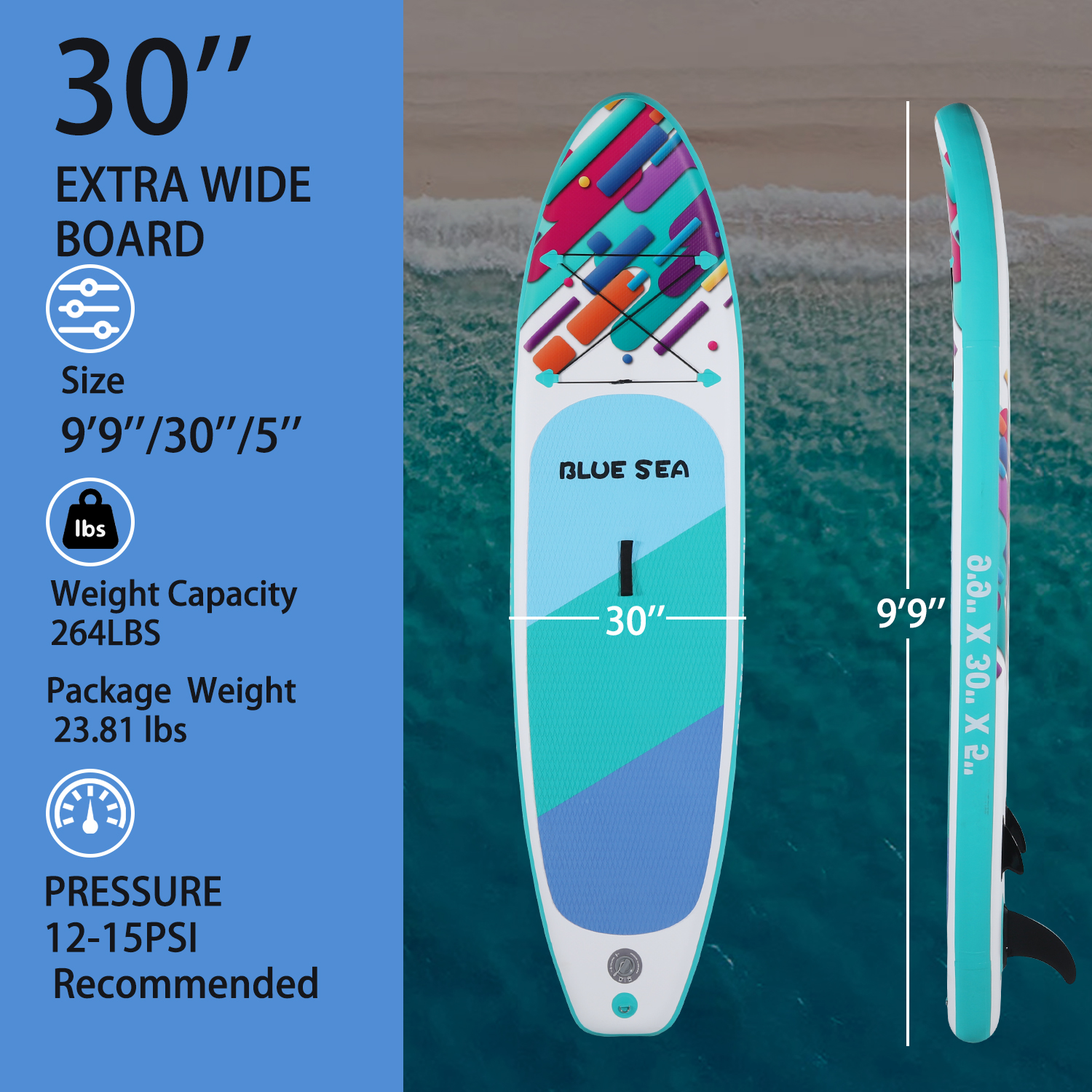 XKZJPG Inflatable Paddle Board with Premium SUP Board Accessories Non-Slip Comfort Deck for Youth & Adults