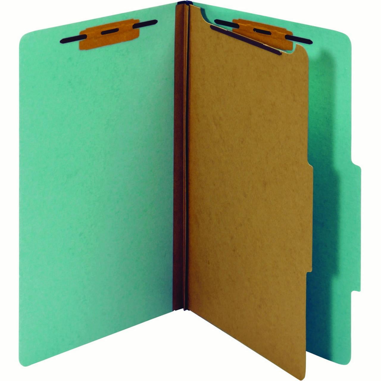 Staples Classification Folder, 1 Divider, Legal, Light Blue, 5/Pack