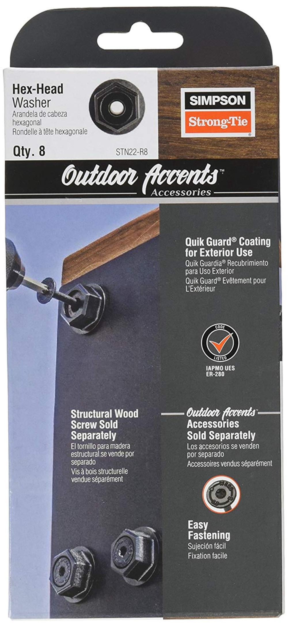 outdoor accents simpson strong tie on Simpson Strong Tie Stn22 R8 Blk Hex Head Washer Item Weight 1 0 Lb By Simpson Strongtie Walmart Com Walmart Com