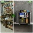 thumbnail image 6 of JAORD Black Mobile Metal Tool Chest with Steel Garage Cabinet with Wheels& Two Door, Assembly Required, 6 of 7