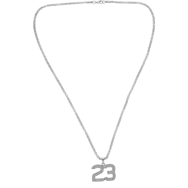 Collar con número personalizado para hombre y mujer, cadena para el cuello, collar con número 23