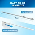 thumbnail image 4 of Osprey Smart Curtain Track, 63" Single‑Side Opening Motorized Curtain Rod, Remote Control & Automate App, Heavy-Duty Design, Compatible with Alexa & Google, Ceiling and Wall Mounted, Easy To Install, 4 of 9