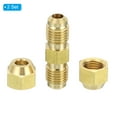 thumbnail image 3 of Conector de tubo de compresión de latón Uxcell, conectores de unión de extensión de tubería para fontanería 1/4" macho x 1.4 pulgadas, 3 of 6
