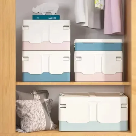 Storage box foldable book box student classroom organizing box snack toy storage box living room extra large with lid