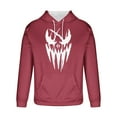 thumbnail image 4 of WXLWZYWL Funny Halloween Hoodies for Men Bat Design Shirt for Men with Pocket Drawstring Sweatshirt Hooded Costumes Pullover Tops Plus Size, 4 of 5