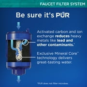PUR PLUS Faucet Mount Water Filtration System, Horizontal, Brass, PFM410F