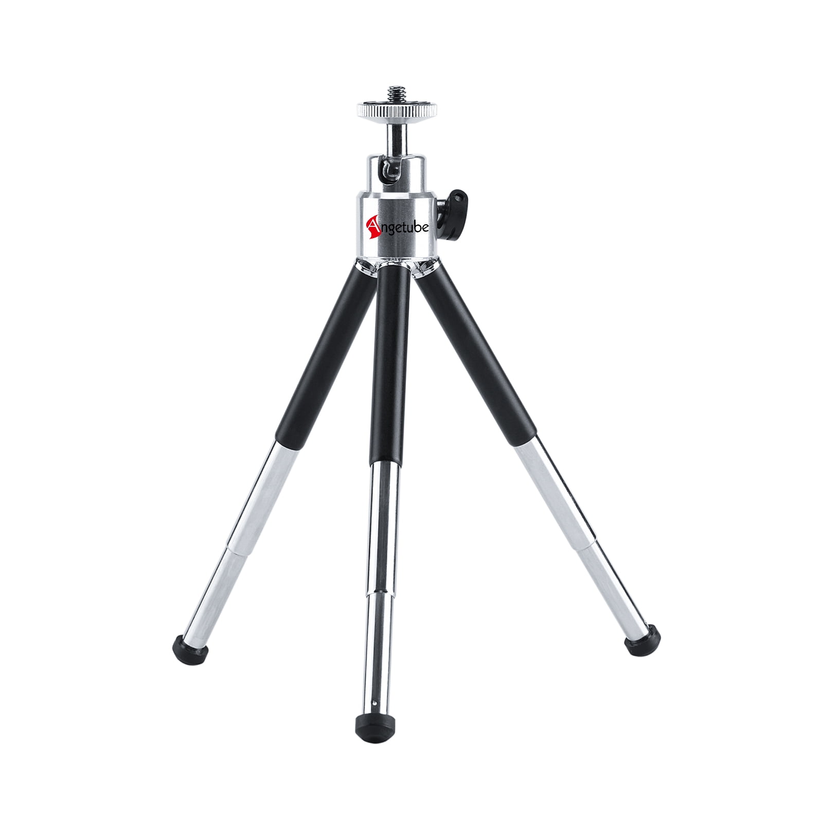 Angetube Mini Metal Table Tripod with 360° Ball Head, Supports Vertical Recording and Handle, Portable Travel Tripod with 1/4 Inch Screw for Camera Mobile Phone Action Cam