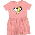 thumbnail image 3 of Inktastic Lightning Bolt Heart Girls Toddler Dress, 3 of 5