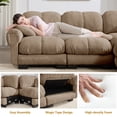 thumbnail image 5 of MIKIBAMA 131.5" Modular Sectional Sofa with Movable Ottoman, L Shaped Cloud Couch for Living Room, 4-Seat, Brown, 5 of 11