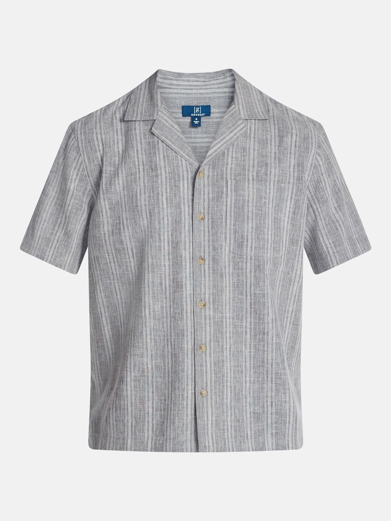 George Men's Textured Camp Shirt, Sizes S-5XL