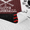 thumbnail image 5 of Erosebridal Baseball Patchwork Quilt Full, Red Buffalo Full Bedspread Sets for Men and Women, 3pcs, 5 of 7