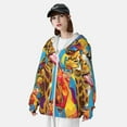 thumbnail image 3 of Lsque Colorful Giraffes with Drinks UPF 50+ Lightweight Sun Protection Men's Women's Long Sleeve Shirt, Hoodie Performance -XX-Large, 3 of 9