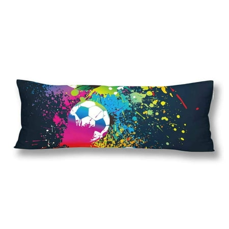 Gckg Colorful Football Black Pillow Covers Pillowcase 20x60