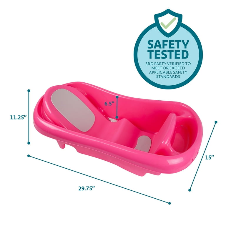 The First Years Sure Comfort Deluxe 3-in-1 Bathtub, Pink photo 6