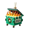 thumbnail image 5 of 2025 Humorous Christmas Ornament, Sarcastic Dumpster Fire Decor, Novelty Holiday Ornament, Funny Tree Decoration, Gift for Humor Lovers, Festive Home Accents, 5 of 5